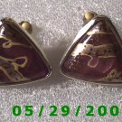 Triangle Clip On Earrings    D050
