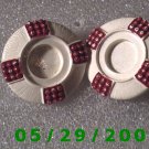Red n White Clip On Earrings    D056