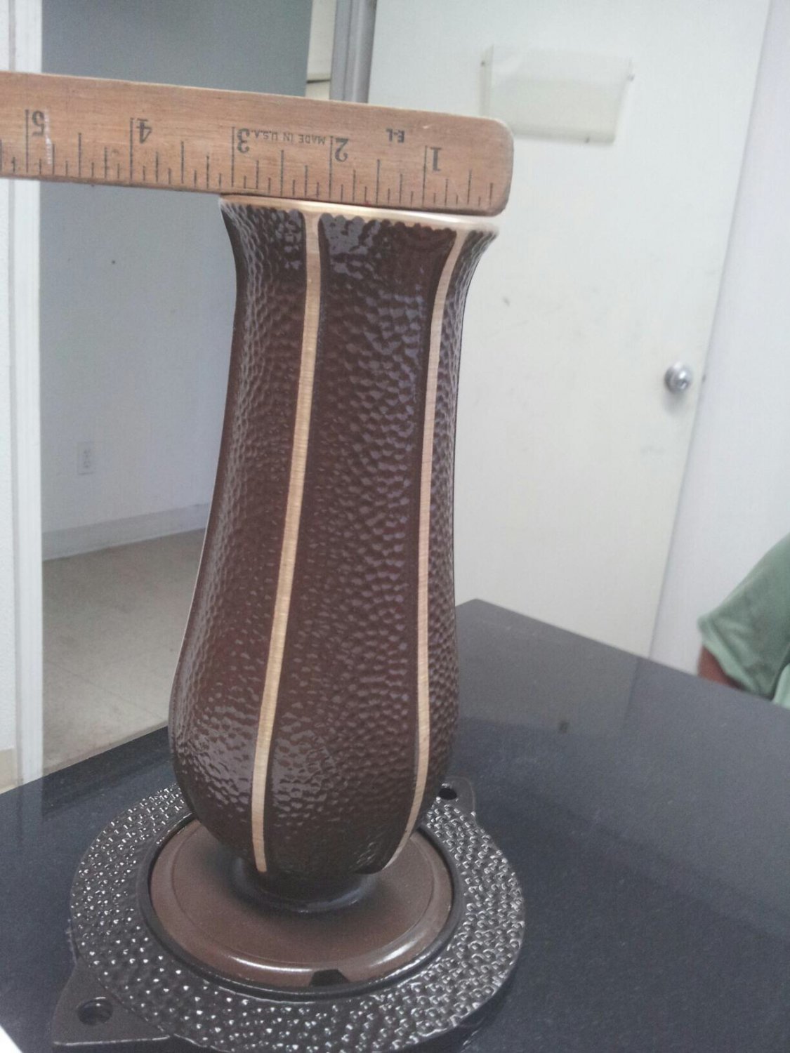 Bronze vase with ring