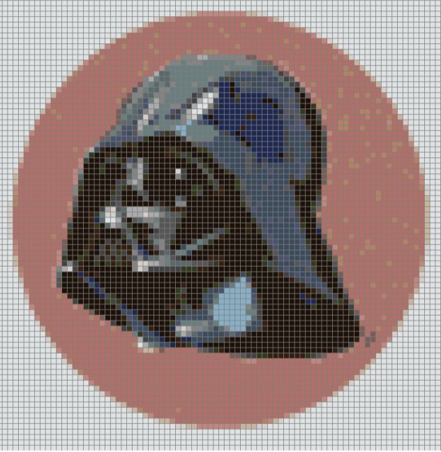 Vader Digital Cross Stitch Pdf Download
