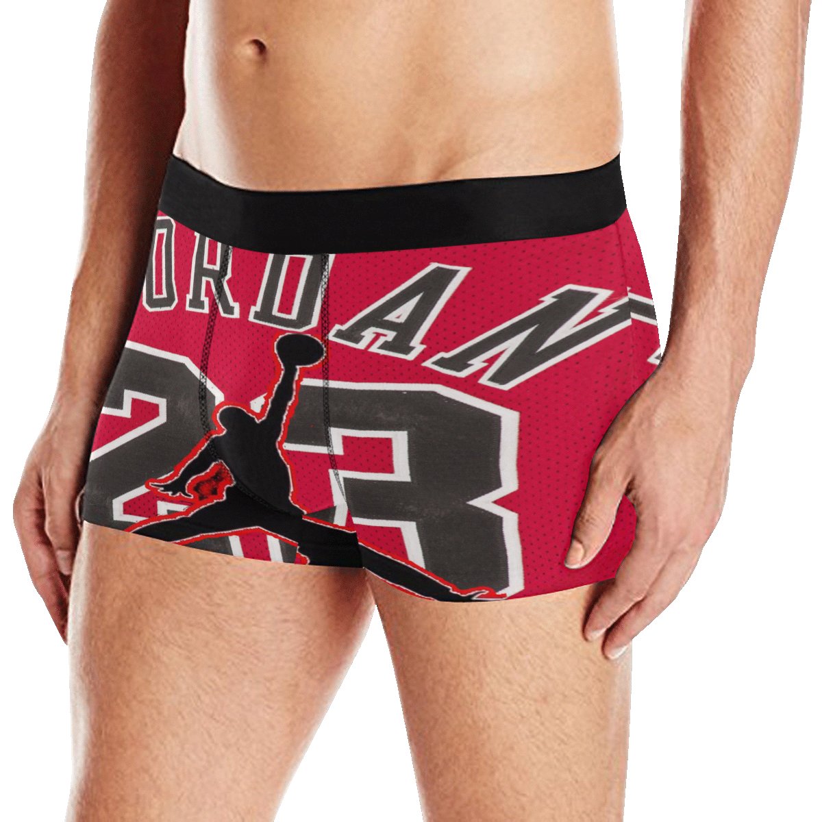 Michael Jordan Men's Print Mesh Trunks Boxer Brief Elastic Low Waist