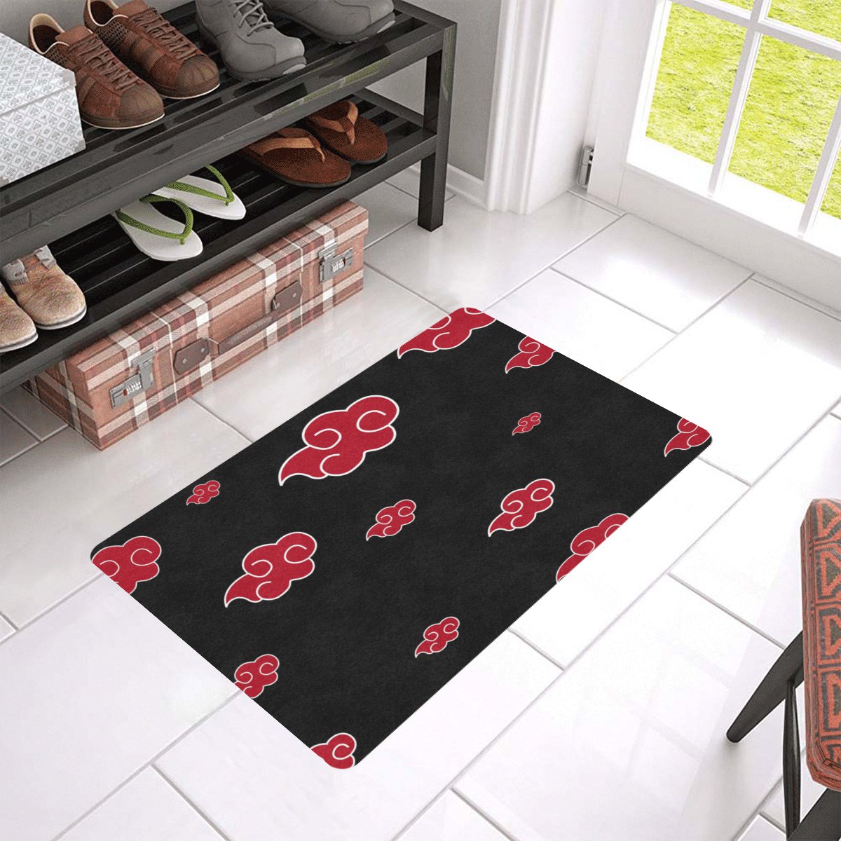 Akatsuki Cloud Naruto Doormat 24"x16" Non Slip Mat Rugs Carpets Door
