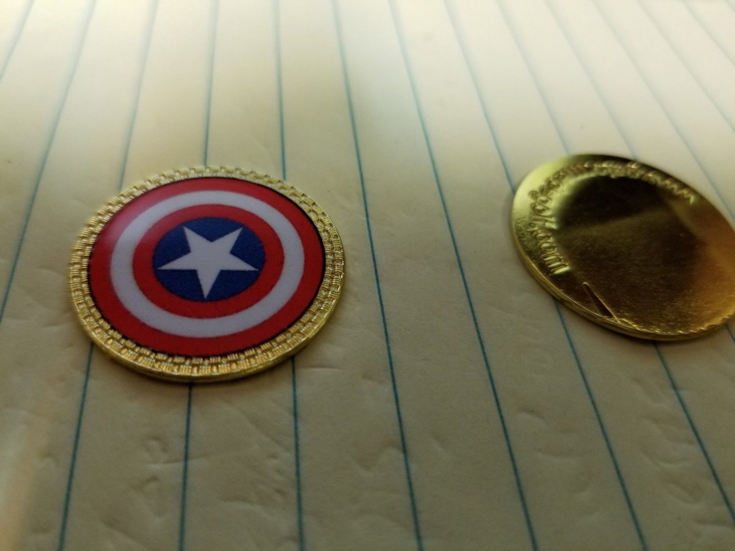GOLF / Captain America Shield Logo Golf Ball Marker New!!