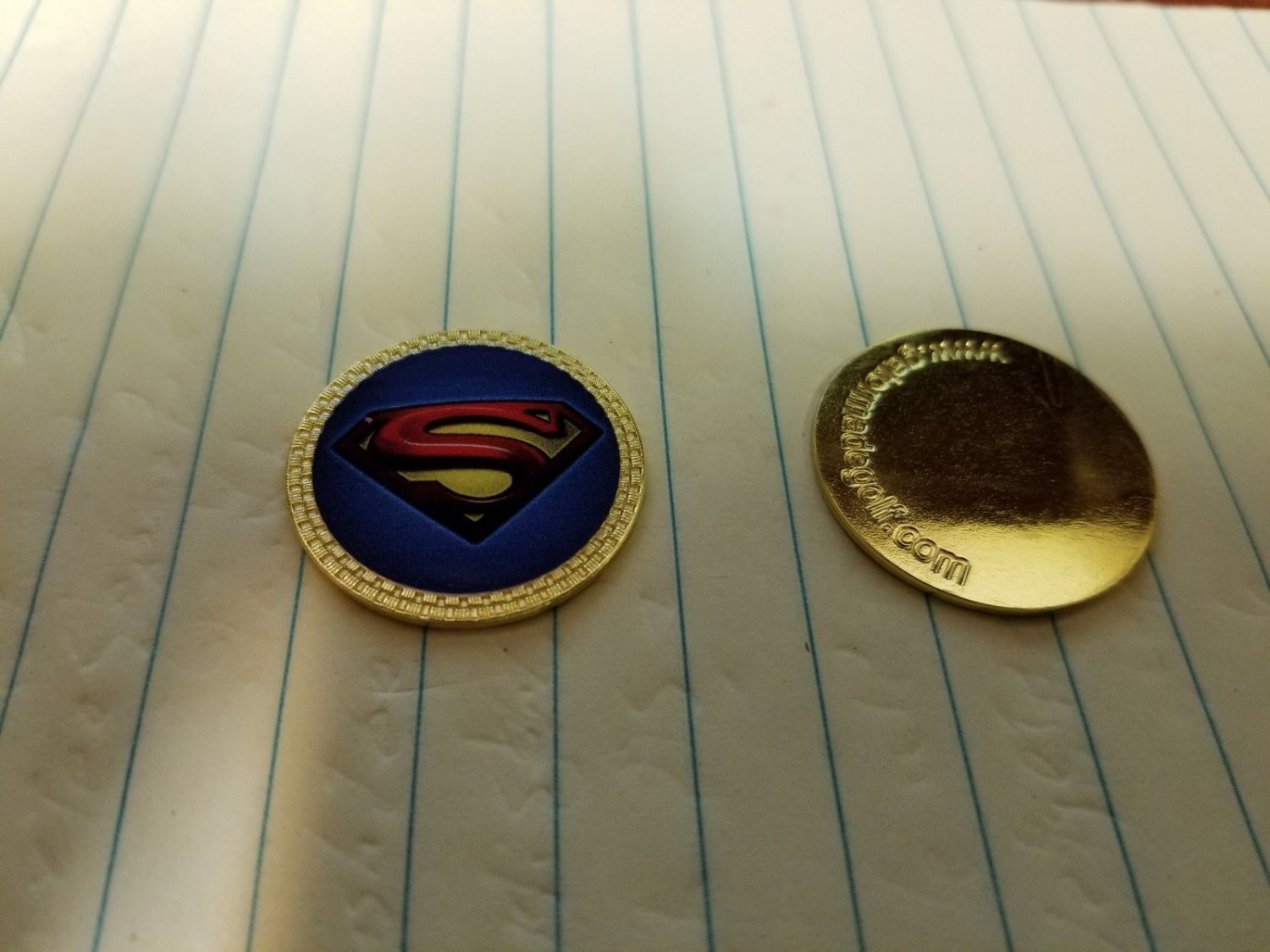 GOLF / Superman Logo Golf Ball Marker New!!