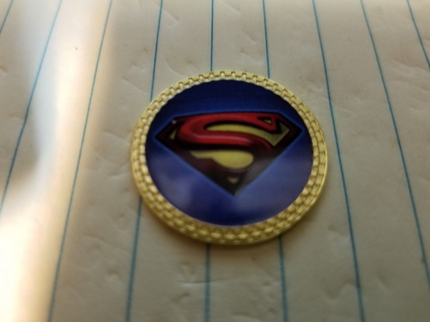GOLF / Superman Logo Golf Ball Marker New!!