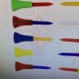 Cushion Top Golf Tees 2-3/4" Durable Plastic Tees 5-Pack