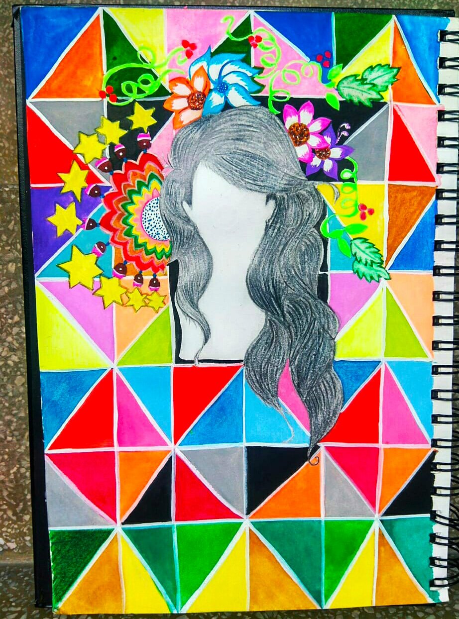 The Girl With No Face - Watercolor Painted