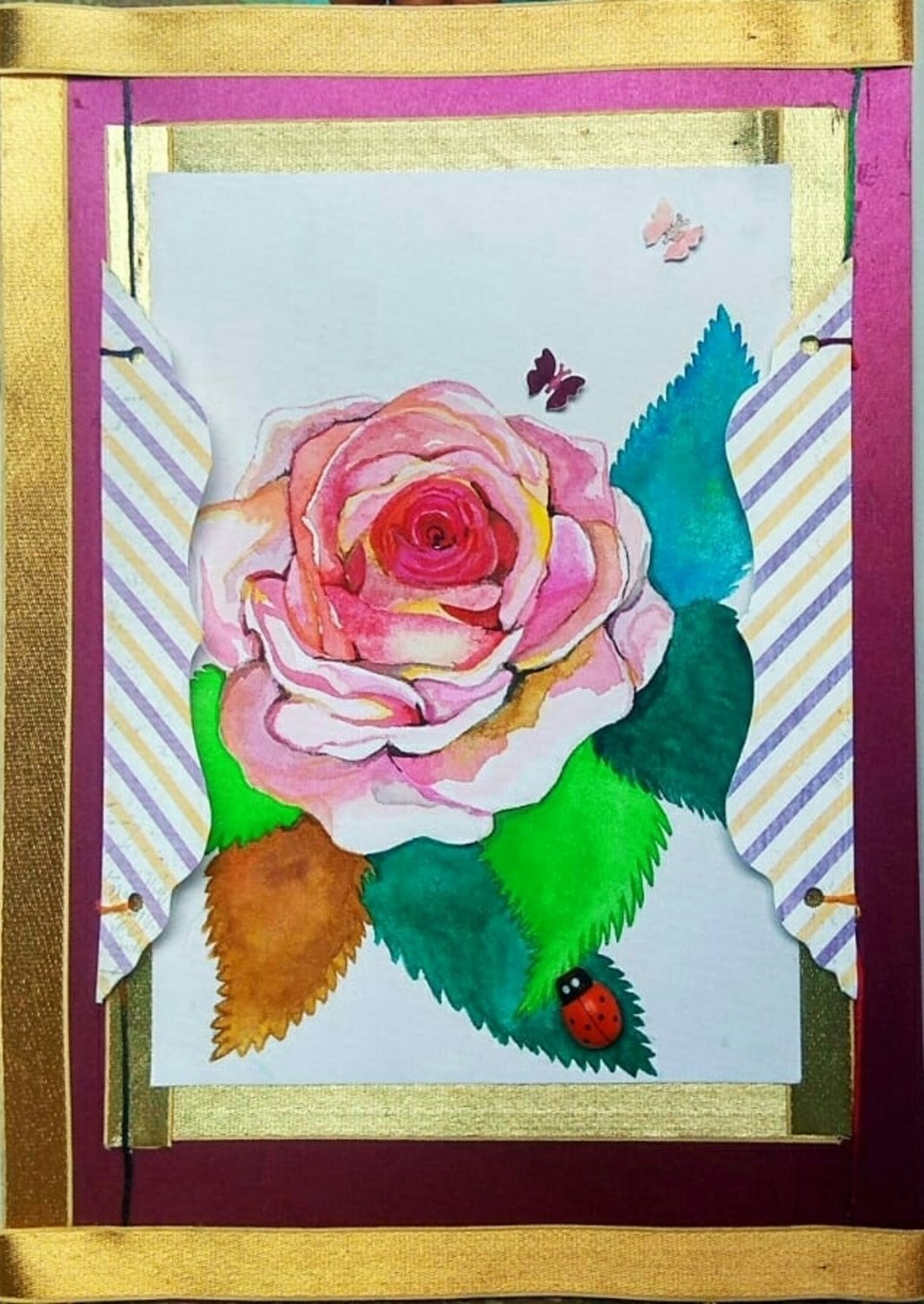 Love is like a Rose - Watercolor Painted