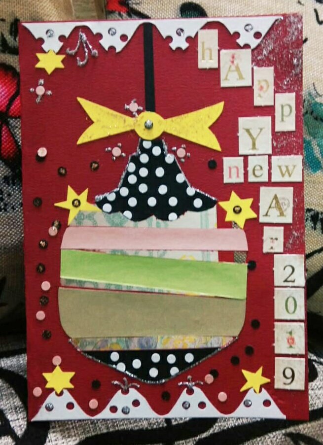 Happy New Year 2019 - Handicrafted Greeting Card