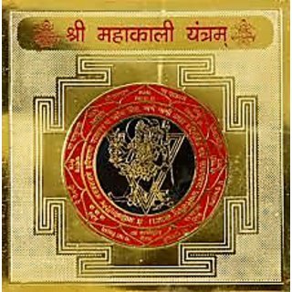 SHREE MAHAKALI (GODDESS DURGA) YANTRAM - SPIRITUAL & POWERFUL - 24 Cr. GOLD PLATED