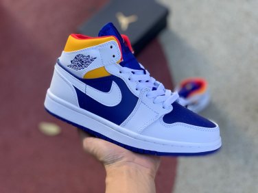 jordan 1 mid white deep royal blue