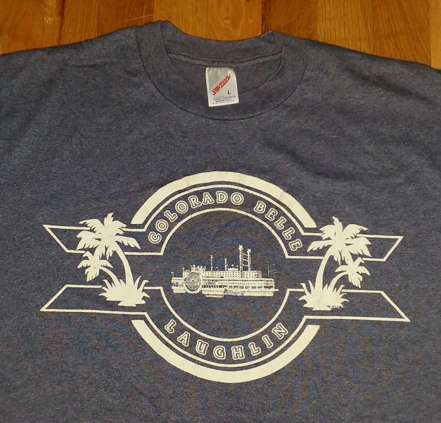 vintage LAUGHLIN COLORADO BELLE STEAMBOAT BOAT SOUVENIR t shirt L vacation Large