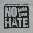 NO HATE ANTI DEFAMATION LEAGUE PEACE t shirt L vintage white large