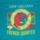 NEW ORLEANS FRENCH QUARTERS CRAWFISH HEADS TAILS CLUB vintage t shirt XL cajun