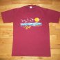 vintage 70s LONG BEACH SEAGULL OCEAN t shirt M 50/50 souvenir animal bird