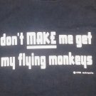 vintage FLYING MONKEY FUNNY MAD WIZARD OZ t shirt L Large black