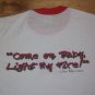 1998 THE DOORS QUOTE LIGHT MY FIRE FIREMAN ringer t shirt L 50/50 jim morrison