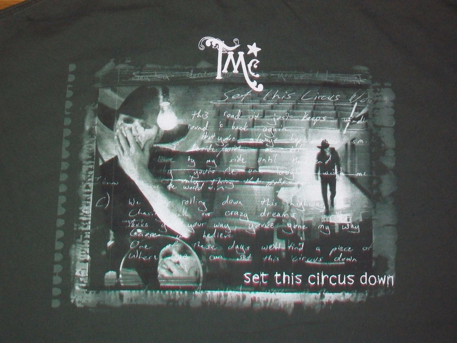 TIM McGRAW TMC CLOWN CIRCUS TOUR t shirt XL grath brooks country western guitar