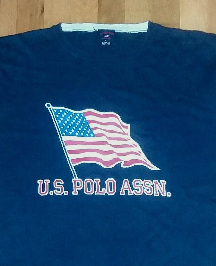 US POLO ASSOCIATION HEAVY DUTY vintage t shirt XL american flag