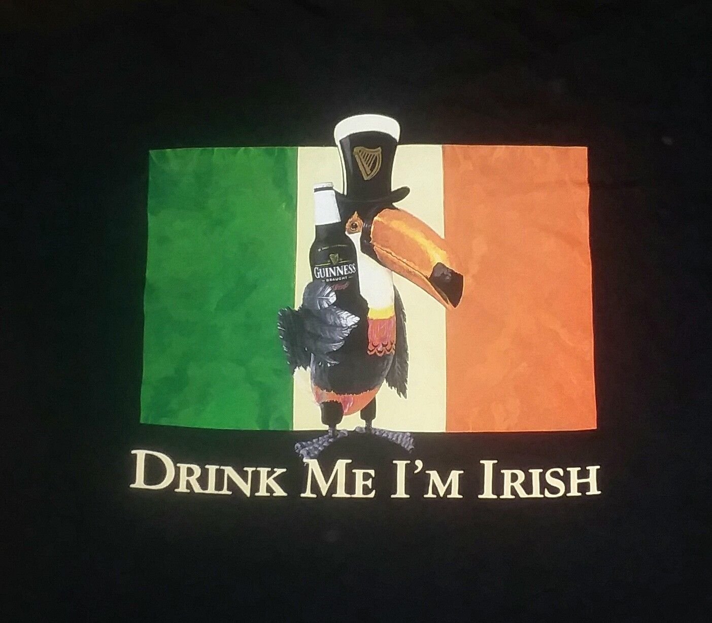 GUINNESS BEER STAFF PARTY I'M IRISH t shirt XL whiskey college school