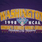WASHINGTON HUSKIES WOMEN COLLEGE WORLD SERIES 2 t shirt XL dawgs school