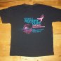 SUSAN G KOMEN WRESTLING FOR THE CURE black t shirt Small 50/50 pink october