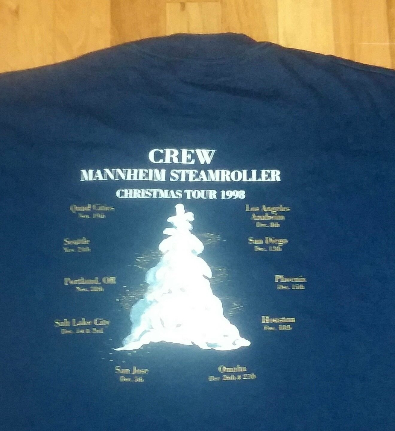 vintage MANNHEIM STREAMROLLER CHRISTMAS CONCERT CREW t shirt XL tour holiday