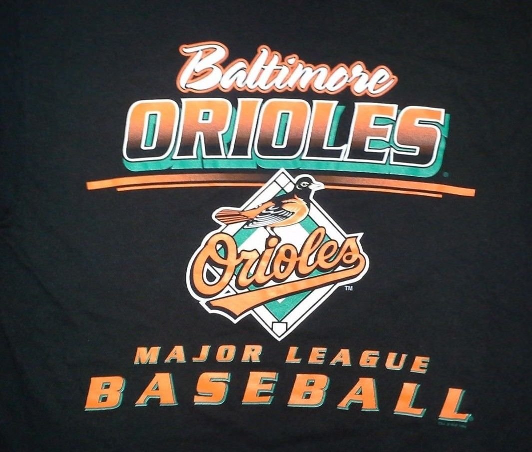 BALTIMORE ORIOLES BASEBALL TEAM vintage t shirt L cal ripken jr brooks robinson