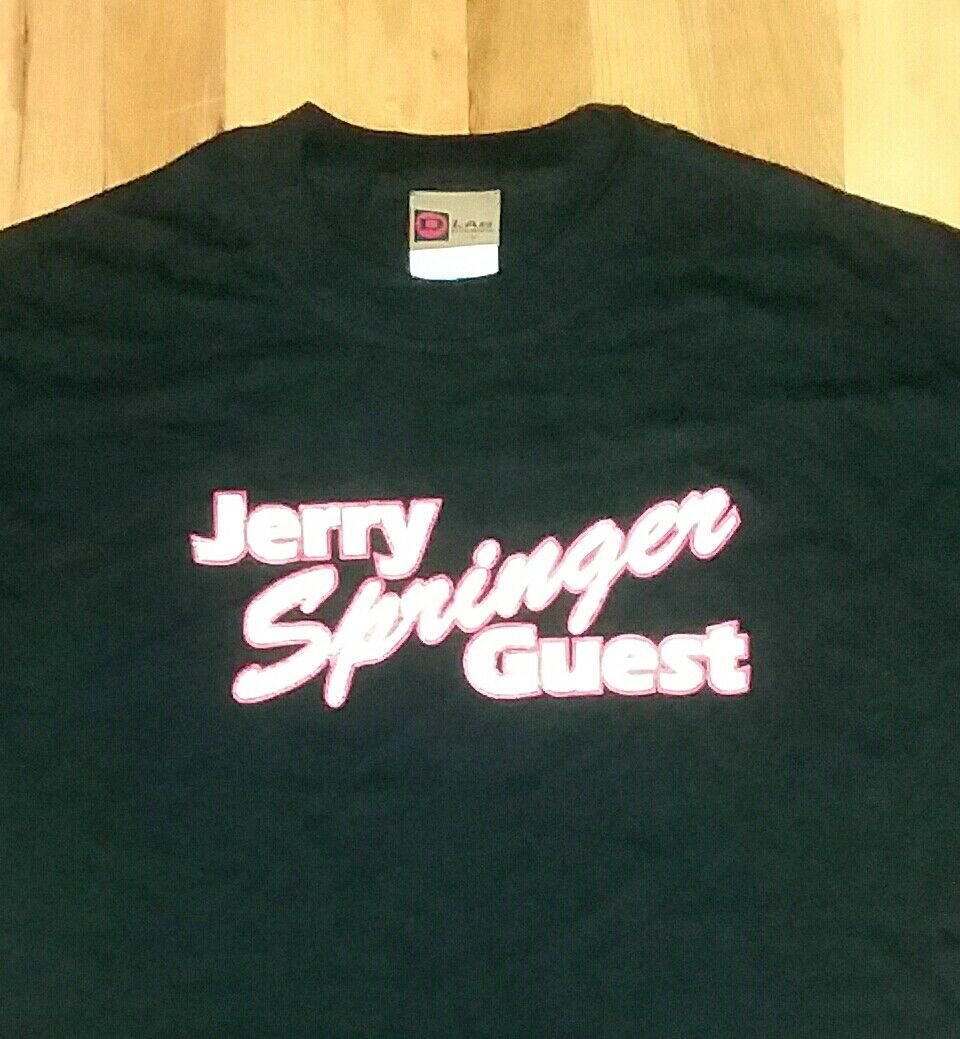 JERRY SPRINGER GUEST TV SHOW PROMO t shirt M NEW nwot trailer trash 03282019
