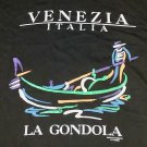 VENICE ITALY VENEZIA GONDOLA SOUVENIR black t shirt L large vacation