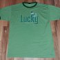 LUCKY CHARMS CEREAL LEPRECHAUN ringer t shirt L 50/50 04302019