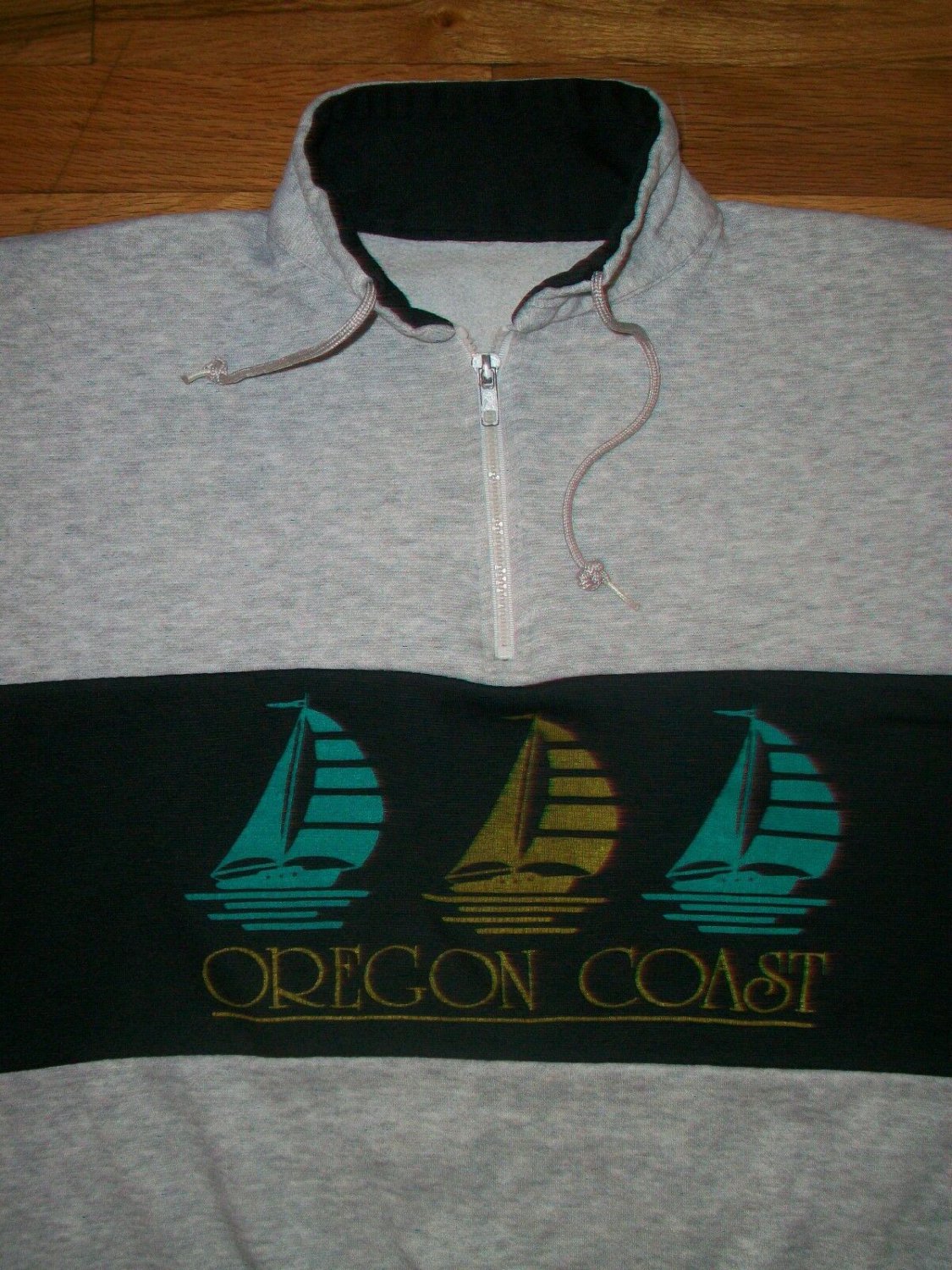 vintage OREGON COAST SAILBOAT SWEATER SWEATSHIRT XL shirt souvenir 04062019