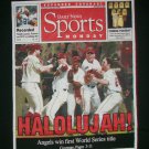 LOS ANGELES ANAHEIM ANGELS WORLD SERIES CHAMPS NEWSPAPER t shirt XL MLB 04062019