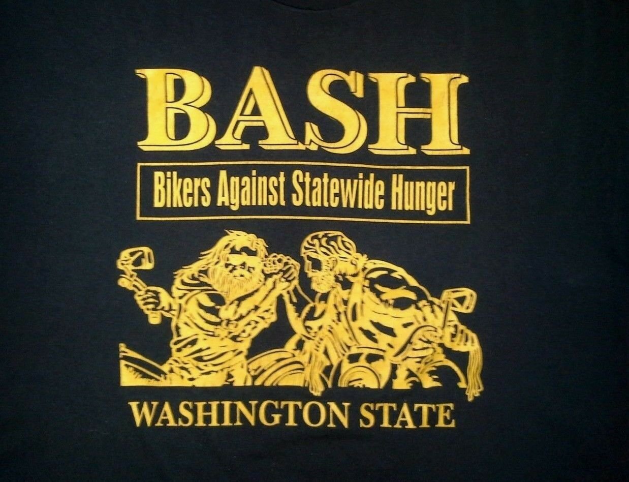 vintage BIKERS AGAINST HUNGER BASH RALLY t shirt XL motorcycle charity 04152019