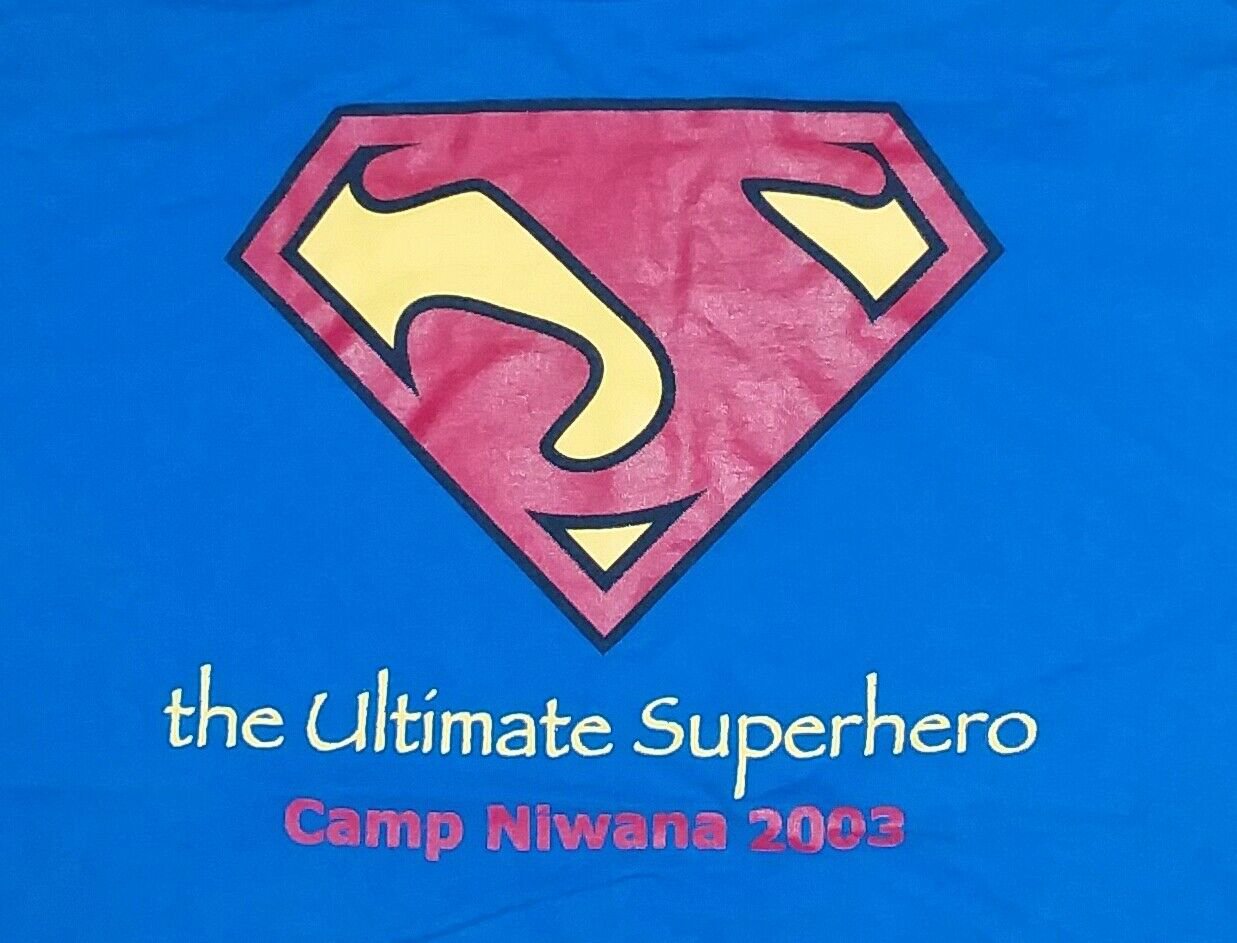 SUPERMAN LOGO SUPER JESUS ULTIMATE SUPERHERO t shirt M God Christ cross 04162019