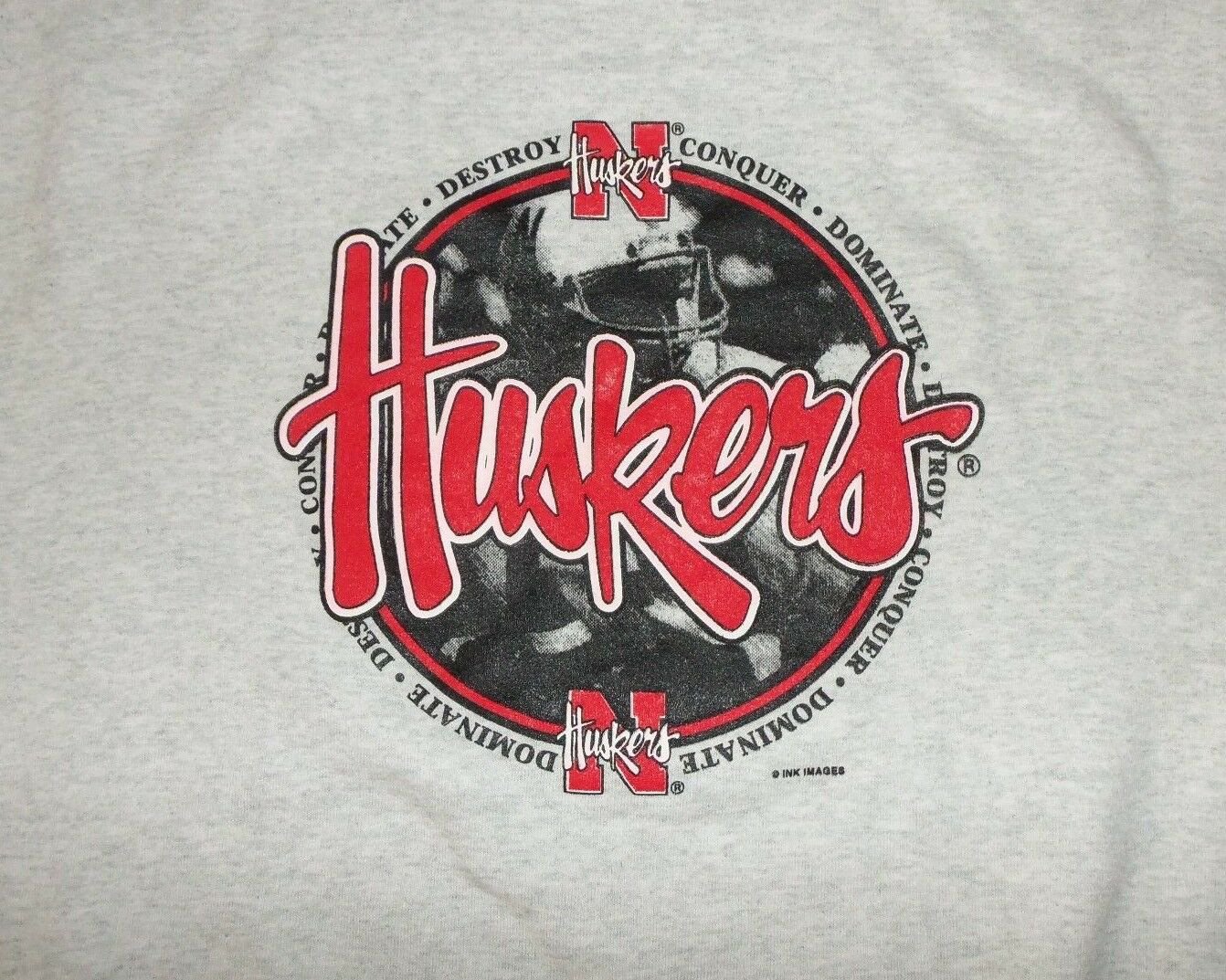 NEBRASKA CORNHUSKERS HUSKERS DOMINATE CONQUER SWEATSHIRT XL 50/50 ...