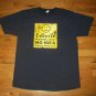 vintage I SMILE NO IDEA GOING ON black t shirt L funny party college job
