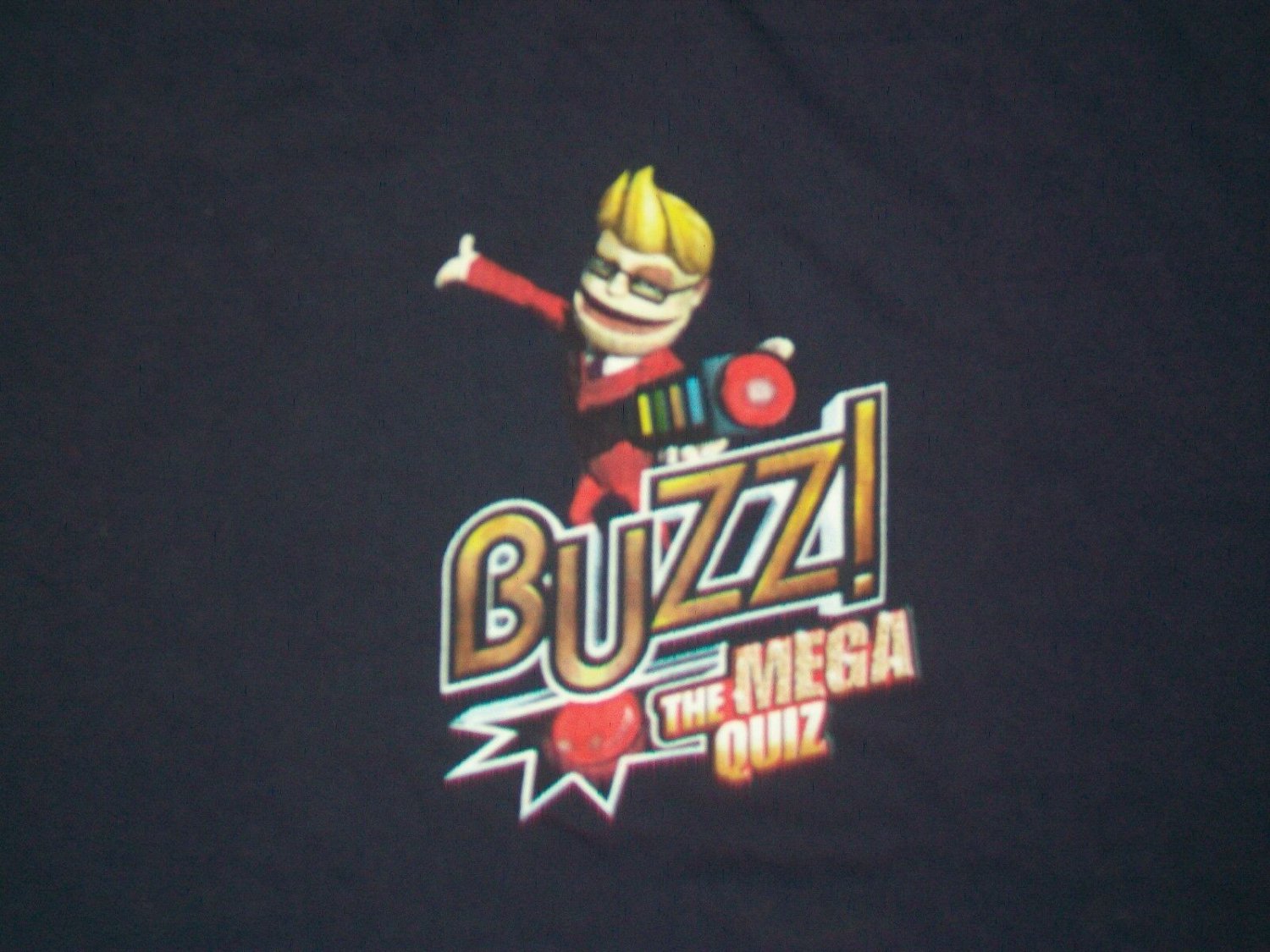 SONY PS2 BUZZ THE MEGA QUIZ VIDEO GAME vintage t shirt M PS4 xbox one nintendo