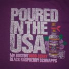 vintage RASPBERRY SCHNAPPS POURED IN USA t shirt L 50/50 bar party college