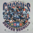 DENVER BRONCOS JOHN ELWAY SUPER BOWL t shirt L faded pink football team 04072019