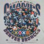 DENVER BRONCOS JOHN ELWAY SUPER BOWL t shirt L faded pink football team 04072019