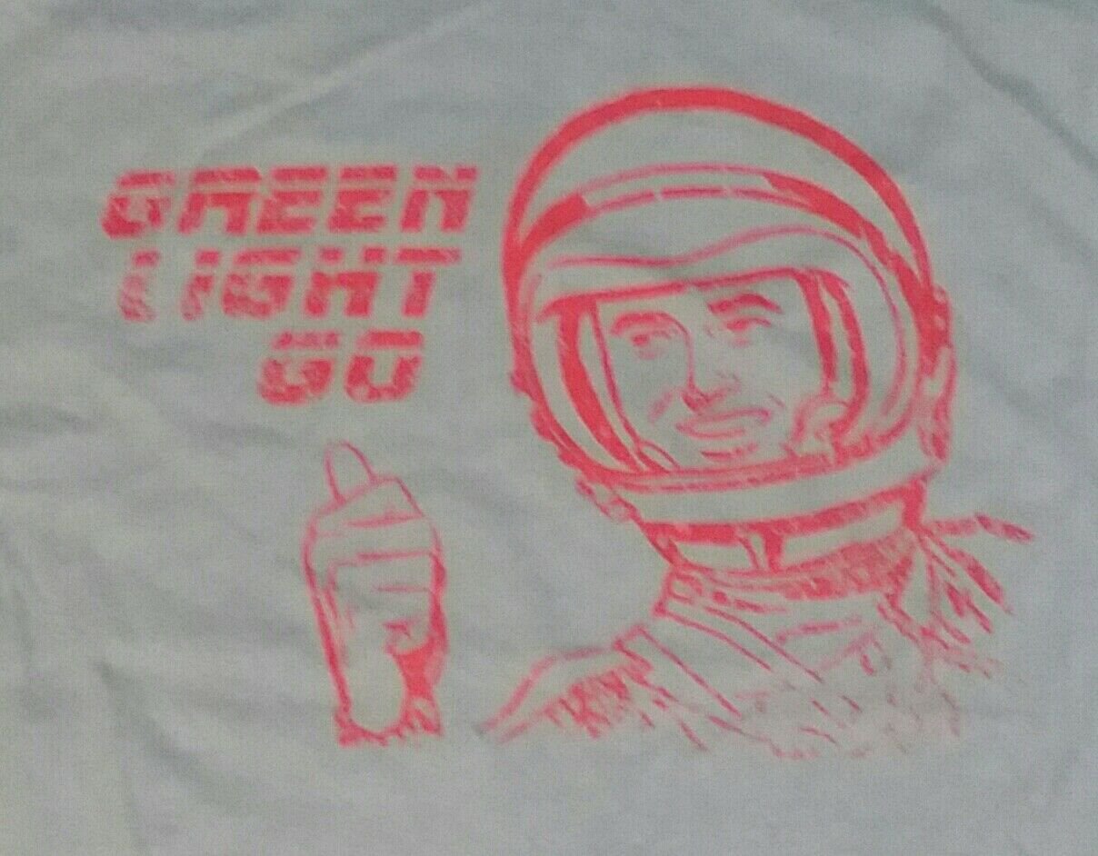 nasa Astronaut Space Rocket Green Light Go gray t shirt L New star trek wars