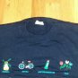 Holland Souvenir Tulips Goat Beer Ganja blue t shirt L europe vacation 08262019