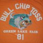 Country Fair 1981 Bull Chip Toss vintage t shirt M Medium 50/50 animal cow