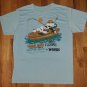 Cat Fishing Better Than Work Fish vintage t shirt L funny fishing pole vacation