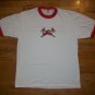 Fireman Light My Fire Quote The Doors ringer t shirt L 50/50 jim morrison 0830