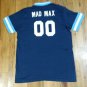 Mad Max Baseball softball Jersey Arbys vintage ringer t shirt L 50/50 college
