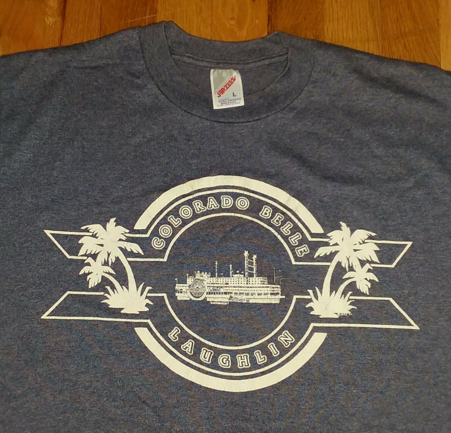 vintage Laughlin Colorado Belle Steamboat Boat Souvenir t shirt L vacation