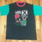 Malcolm X Any Means Neccessary Africa rare green sleeve red ringer t shirt Large
