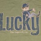 Lucky Charms Cereal Leprechaun ringer t shirt L 50/50 08242019